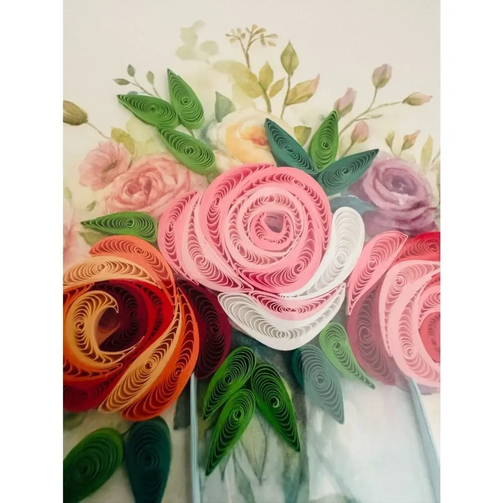 Happy Mother’s Day Floral Bouquet Quill Art Quilling Card